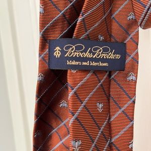 Brooks Brothers men’s tie - copper and blue colors